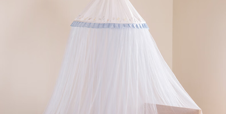 MEDOGA Class A Maternal And Infant Palace-Style Floor Mosquito Net, Home Use, Ceiling-Mounted, No Installation Required, Princess Style, Light Beige, 1.8 Meters [Romantic And Elegant] 12