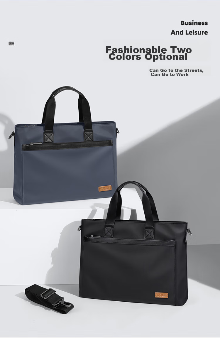 GOLF Business Briefcase for Men, Large Capacity Handbag, 13.3-Inch Laptop Bag, Water-Resistant Horizontal Style Briefcase 3
