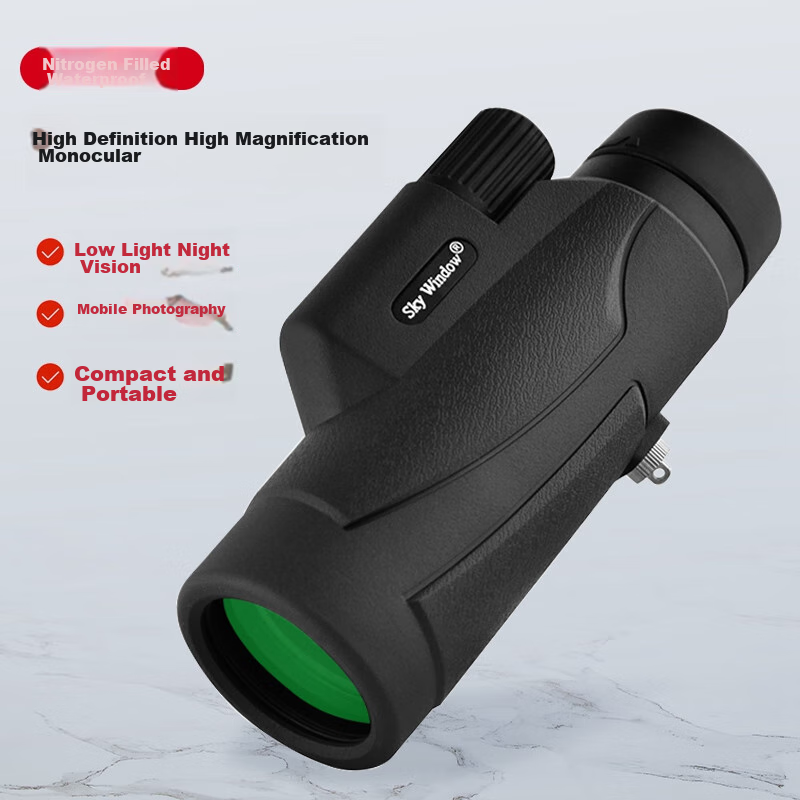 Sky Window Telescope, High-Definition High-Magnification Military Night Vision Professional-Grade, Can Connect to Phone, Outdoor Monocular, 100 Kilometers Range, Portable
