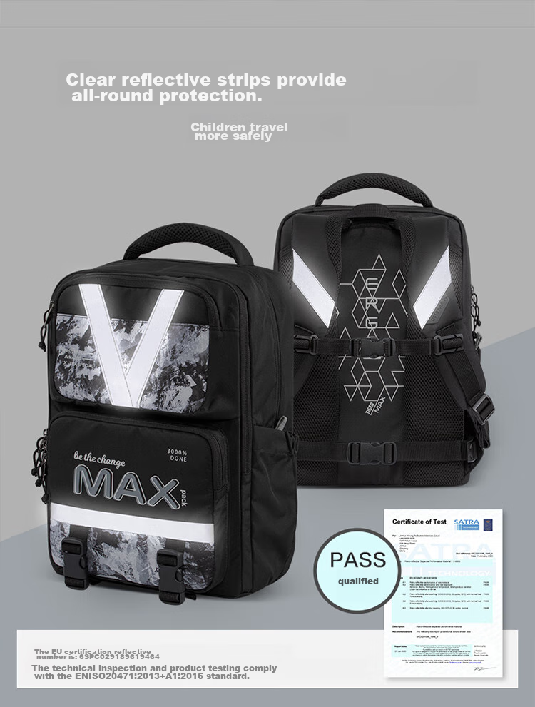 TigerFamily Middle School Backpack for Grades 3-9, Children's Spine-Protecting And Load-Reducing Backpack, Suitable for Boys And Girls 11