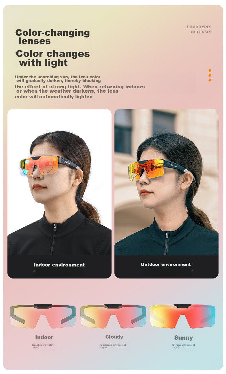 WestBiking Cycling Glasses with Smart Color-Changing Lenses for Nearsightedness, Day And Night Use, Flip-Up Design, Windproof Outdoor Goggles for Men And Wome 6