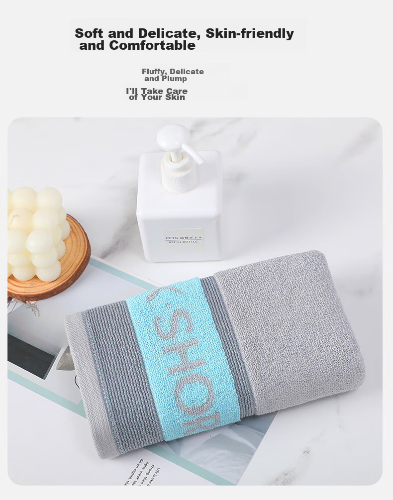KING SHORE Pure Cotton Towel, Xinjiang Long-Staple Cotton Class A All-Cotton Adult Sports Men's Absorbent Face Towel, Pack of Two 11