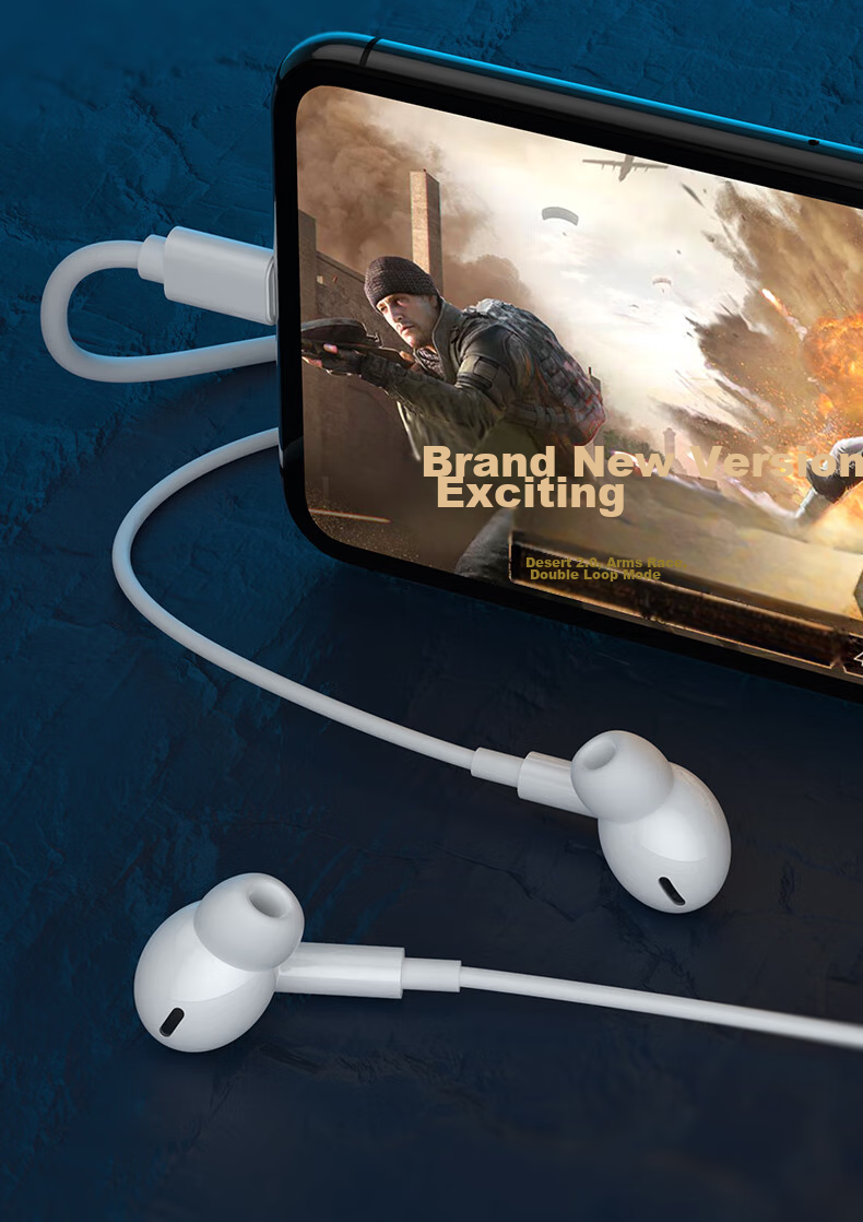 Canghua MFI Certified Apple Earphones, Wired Lightning Flat Headphone Cable with Remote Control, Compatible with IPhone14/13proMax/12/11/XS/XR/8/7Plus/iPad 22