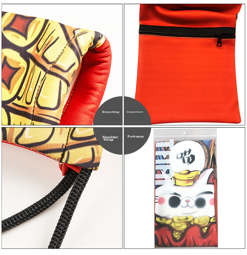 Taan Badminton Racket Bag, Thickened 3D Color Printing, Racket Protective Cover, Racket Bag BAG912, Dazhanhongtu 8