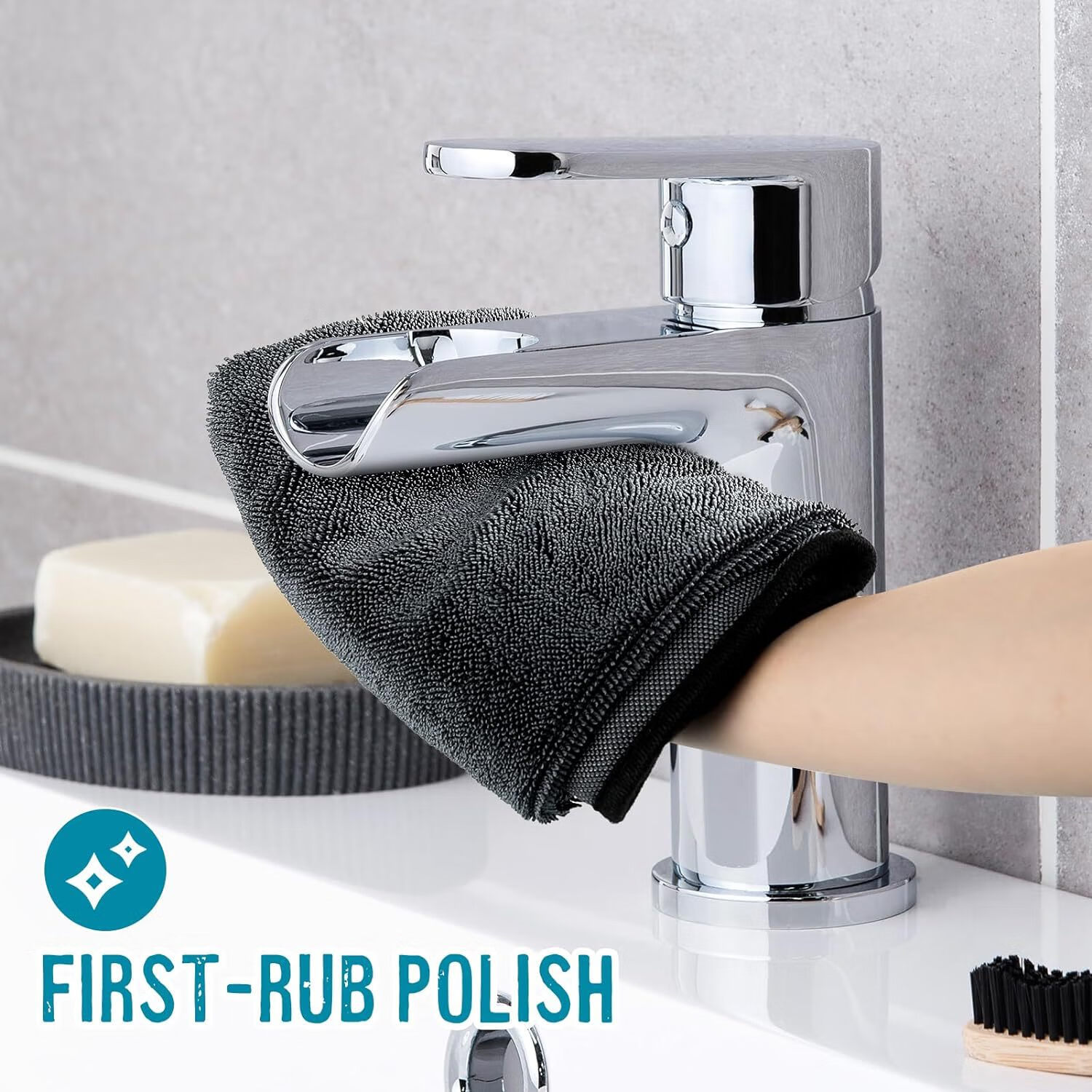 Good Weather Ultra-Fine Double-Sided Braided Car Wash Absorbent Towel, Professional Water Collection, Gray, 40*60cm - 2 Pieces for Car And Home Use 8