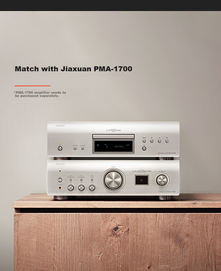 DENON DCD-1700NE Home Theater HiFi Audiophile Sound System, CD/SACD Player, DVD-R/RW, Silver 9