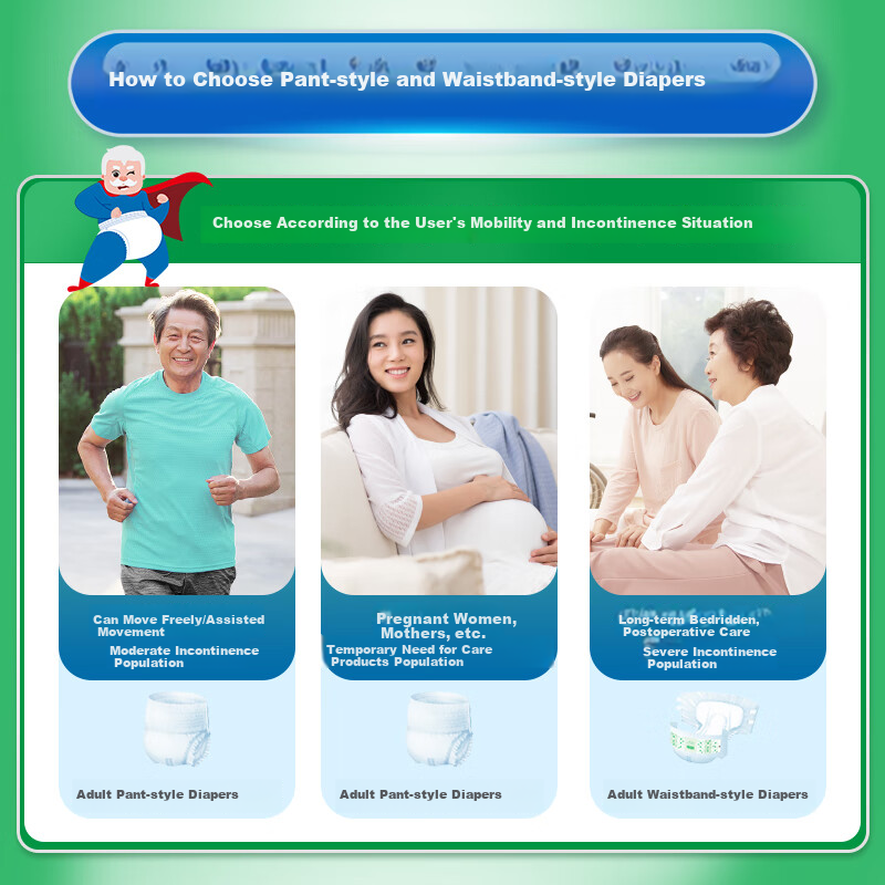 COCO Adult Pull-Up Diapers L10 Pieces (Waist 95-120cm) Underwear-Style Disposable Diapers