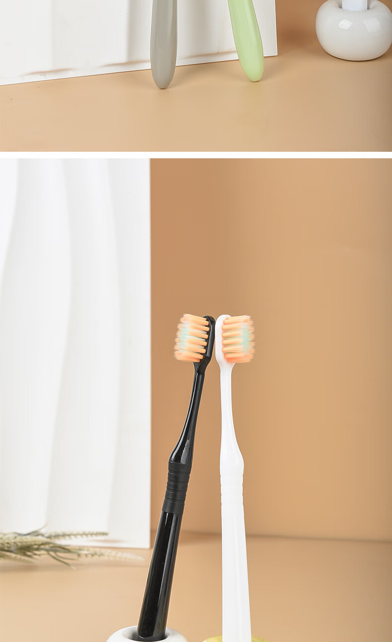 BRUSHING BEAR Soft Bristle Toothbrush Thin Wide Head Gum Protection Adult Unisex Household Pack of 10 Individually Wrapped JD Self-Operated 12