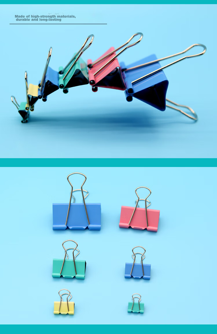DL DINGLI Long Tail Clip, Colorful Ticket Clip, Metal File Folder, Student Book Clip, Exam Paper Clip, Office Supplies, Stationery, Office Ticket Clip, Binder Clip, 4#25mm, 48 Pieces, DL6064 6