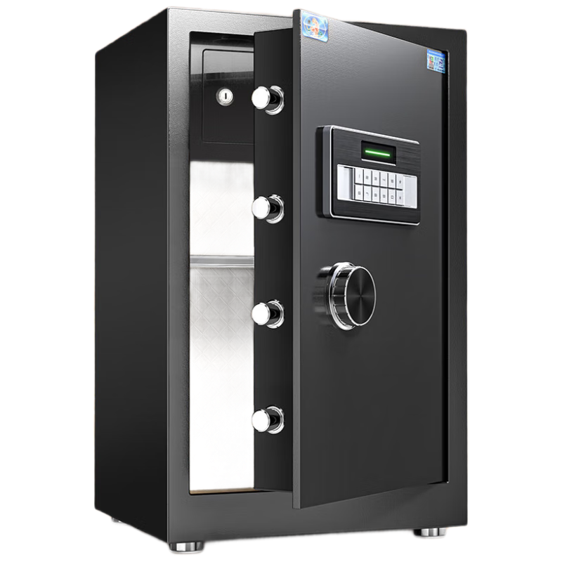 Hupai Home Safe, Small Electronic Password Office Financial Safe, All-Steel Mini File Cabinet, Bedside Safekeeping Cabinet, Jingyi Series, 60cm, Black
