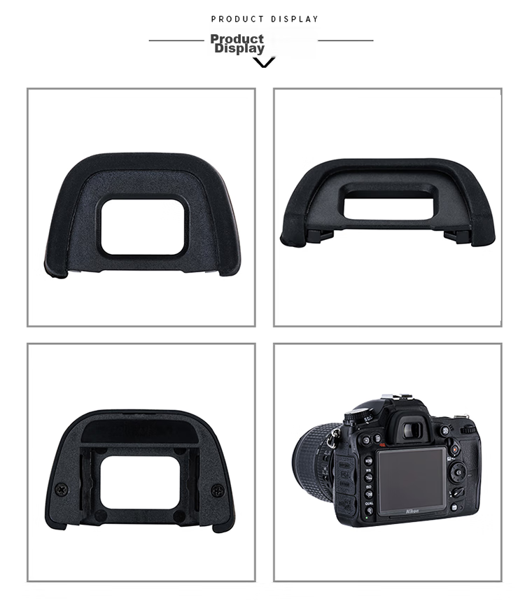 JJC Compatible with Nikon DK-23 Eyecup for D90, D610, D750, D7200, D600, D300s, D80 DSLR Camera Viewfinder Cover, Rubber Eyepiece Accessory 6