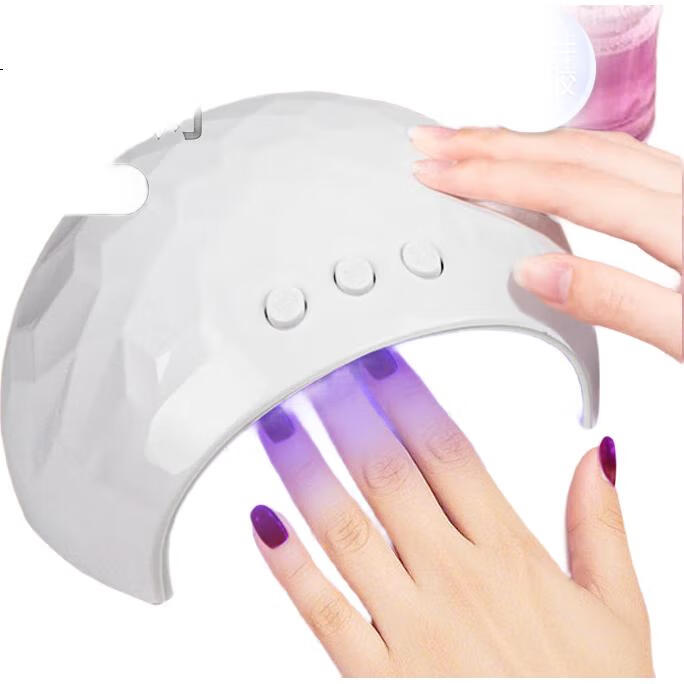 UPLUS Лампа для сушки гель-лака, УФ/LED, 48 Вт, розовая, Smart-сенсор, USB