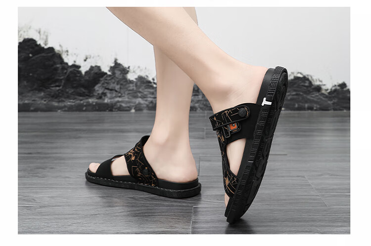 CARTELO Men's Sandals, Summer 2026 Breathable Outdoor Beach Clogs, Dual-Use Casual Slippers for Me 15