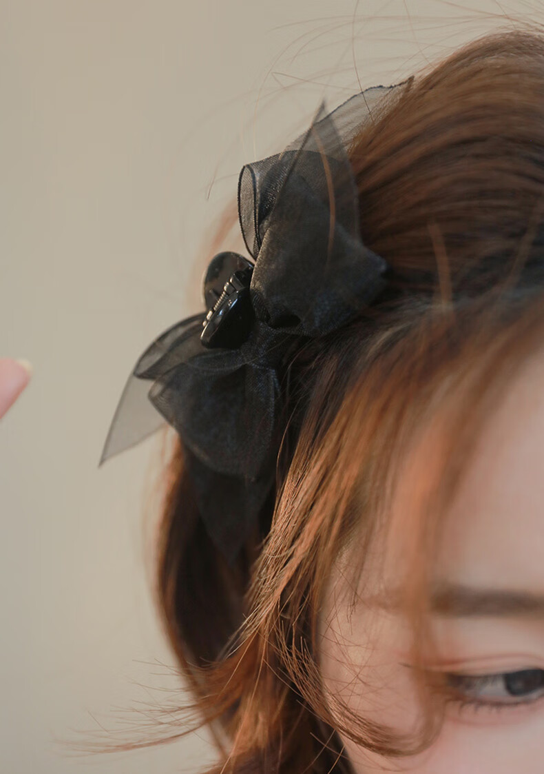 Xiangwan Hair Clips, Set of 2, Fairy-Like Mesh Bow Hair Clips for Women, Elegant Small Princess Hairpins, Side Hair Barrettes 9