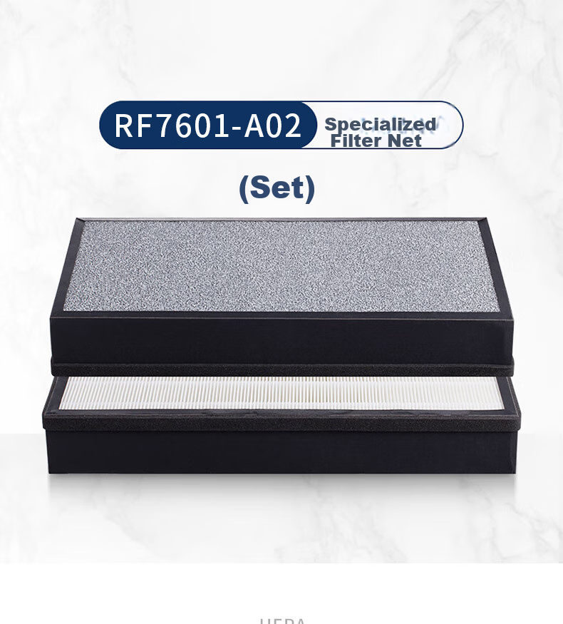 SOLEUSAIR Air Purifier Filter RF7601 Removes Smog, Formaldehyde, And Allergens with Photocatalyst Consumables Filter Set (Compatible with A02) [Accessory] Gift 1