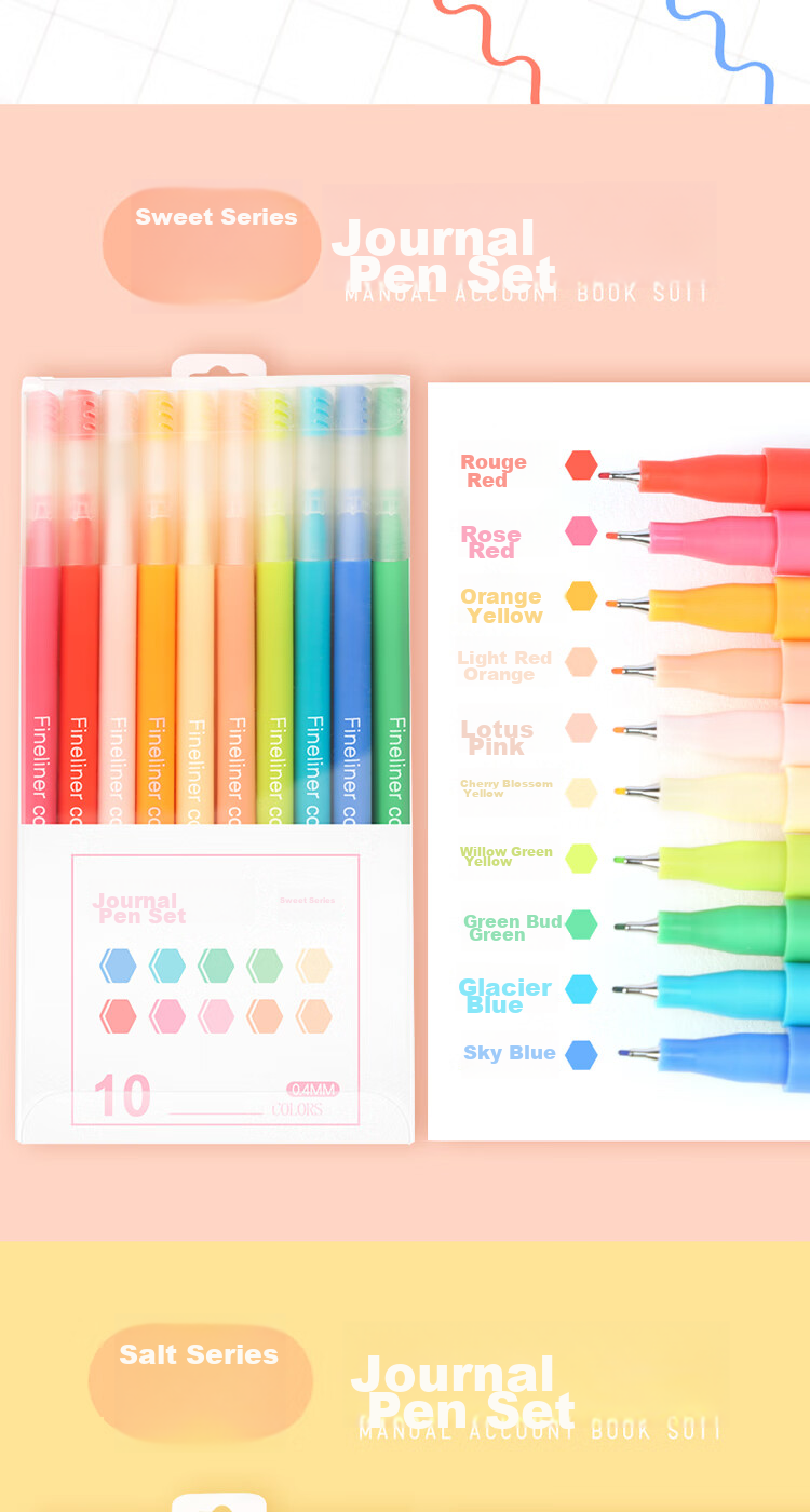 MINGMA 10-Pack Colorful Gel Pens, 10 Colors Quick-Drying Journaling Pens Stationery Set 0.4mm Student Note-Taking Pens Cute Multi-Color Markers Vintage Color Scheme 4