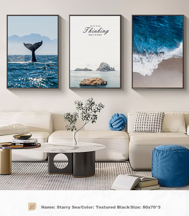 Haojiubujian Shilaiyunzhen Living Room Decorative Painting, Modern Minimalist Light Luxury High-End Feel, Sofa Background Wall Hanging Picture, Abstract Mural 8