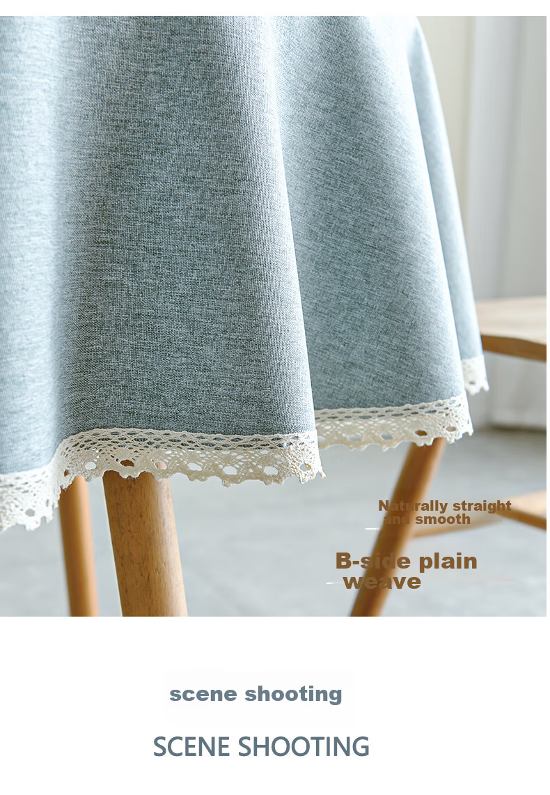 MOON TIME Round Tablecloth, Waterproof, Oil-Proof, Scald-Resistant, Washable Dining Table Cover, Coffee Table Cloth, Table Mat, 160*160cm 5