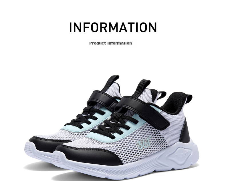 361° Children's Shoes, Kids' Running Shoes Summer Boys And Girls Breathable Lightweight School Shoes Light Cushioning Running Shoes, Blue Size 37 7