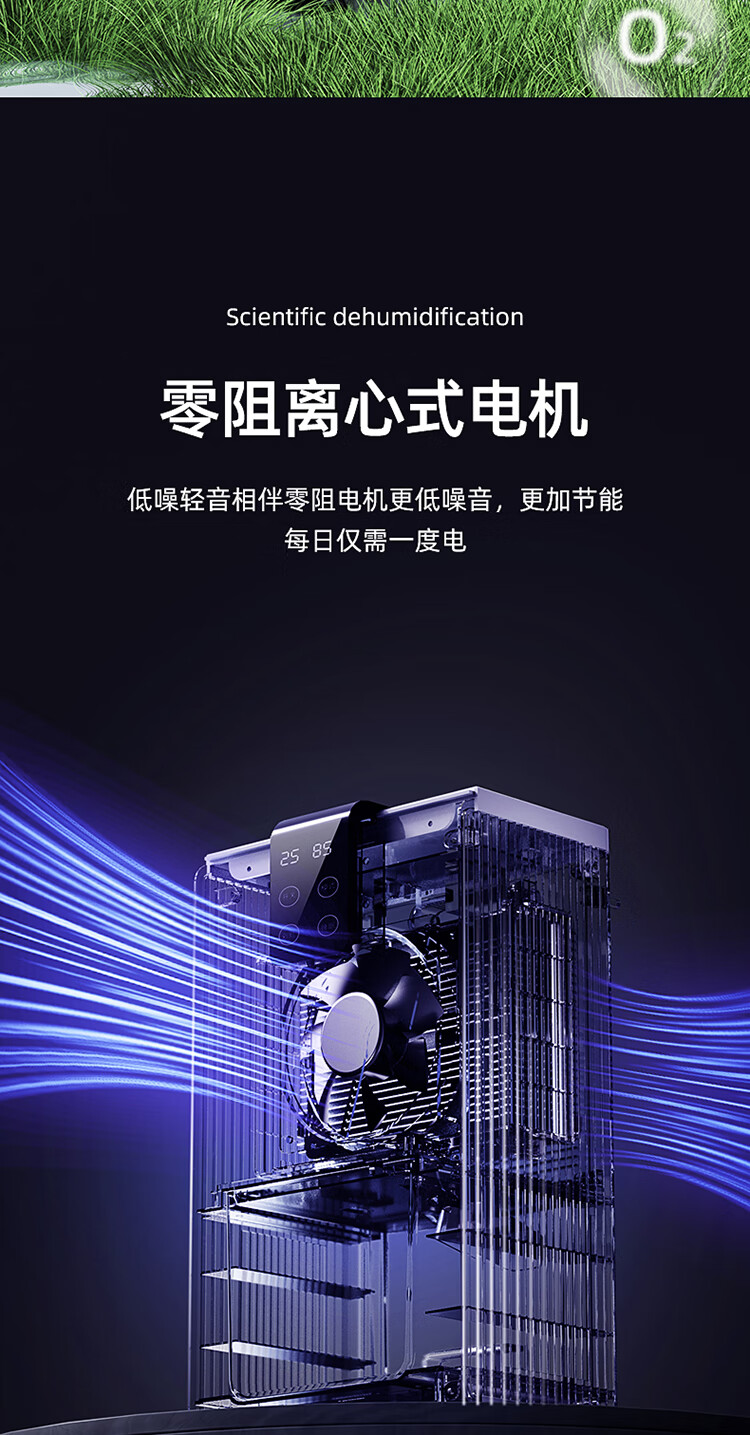 Jiesida Dehumidifier Air Purifier Multi-Function Moisture Absorber Drying Device for Basement Industrial Factory Multi-Core 9