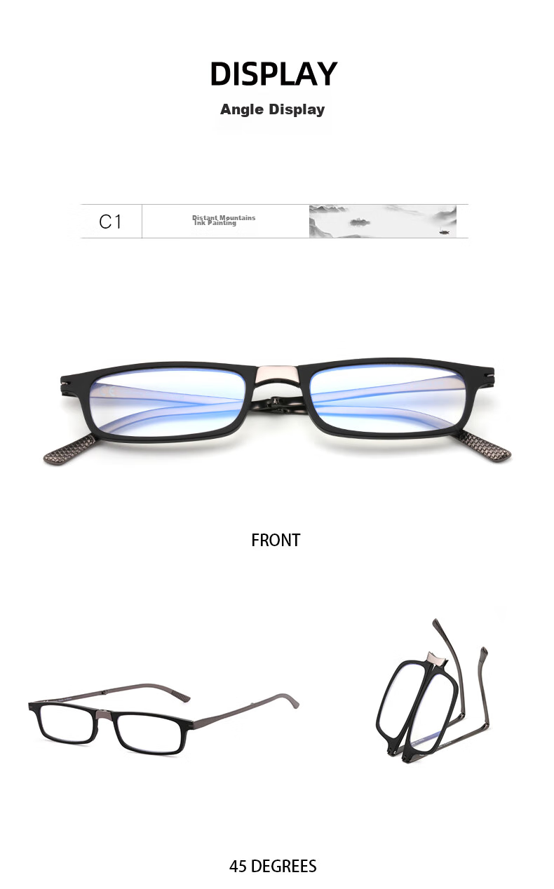 WESEE Men's Reading Glasses, Foldable German Patent Brand, High-End Women's Anti-Blue Light Ultra-Light Reading Glasses, Portable Genuine Product 8