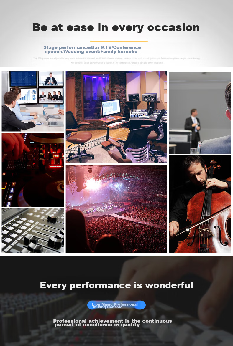 SHILE Professional Four-Channel Mixer, Live Streaming Sound Card, Conference Room Remote Video Conferencing Training, Event Performance Meeting Mixer, Tianqin Shiba 4