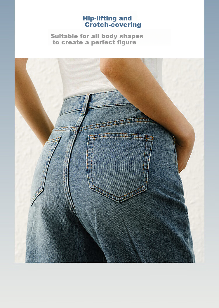 Semir Senrou | Women's Jeans, Spring Season, Contains Lyocell, Distressed Long Pants, Comfortable Basic Wide-Leg Pants, 103125124001A 7