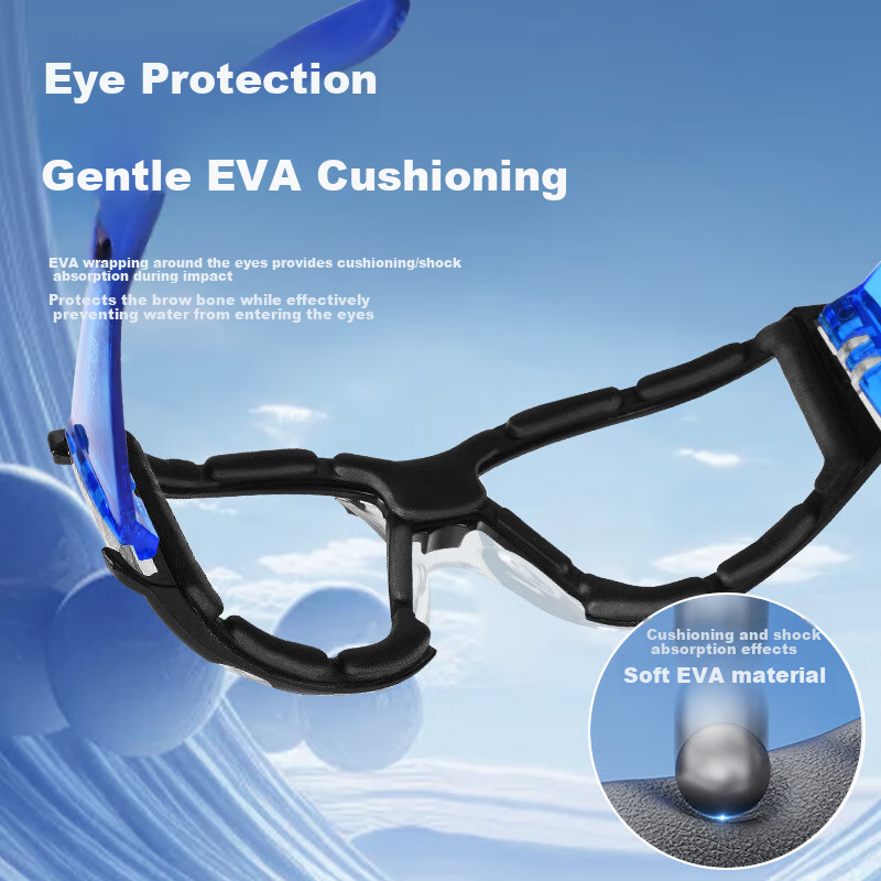 BAIGE Protective Goggles Anti-Pollen Willow Catkins Impact-Resistant Safety Glasses Windproof Sandproof Cycling Outdoor Splash-Proof Anti-Fog Goggles [Black Frame Transparent] 2