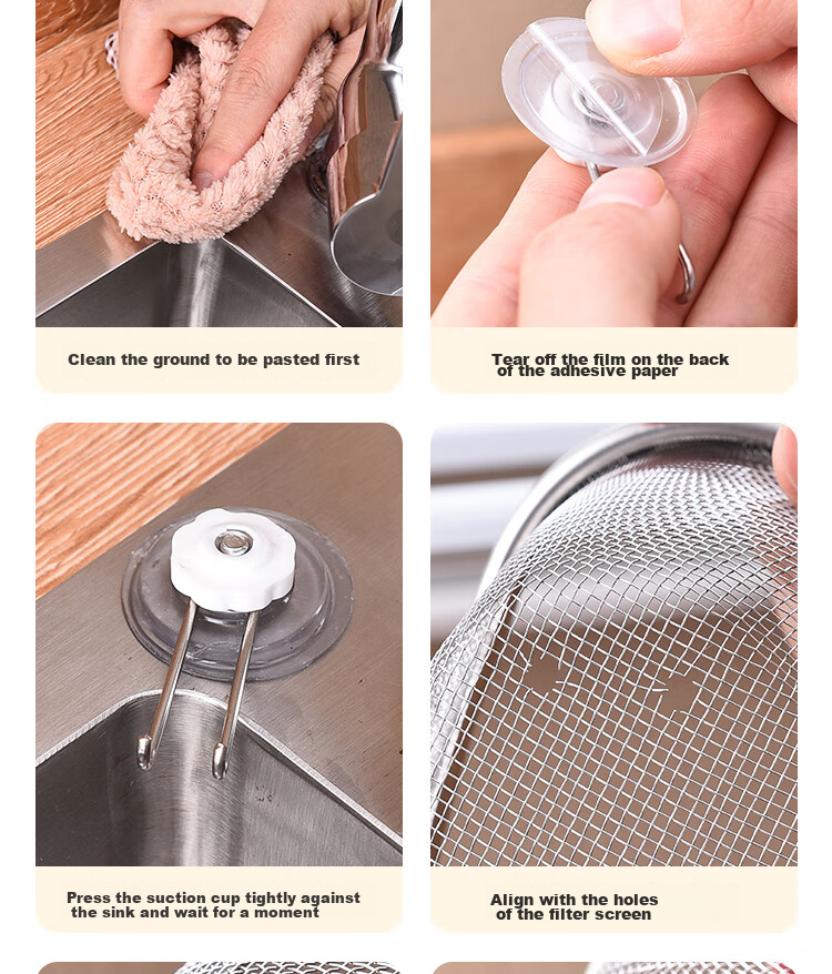 Dipuer Triangular Sink Strainer, Stainless Steel Kitchen Utensil, Multifunctional Drainage, Leftover Food Residue Drainer, Storage Rack 16