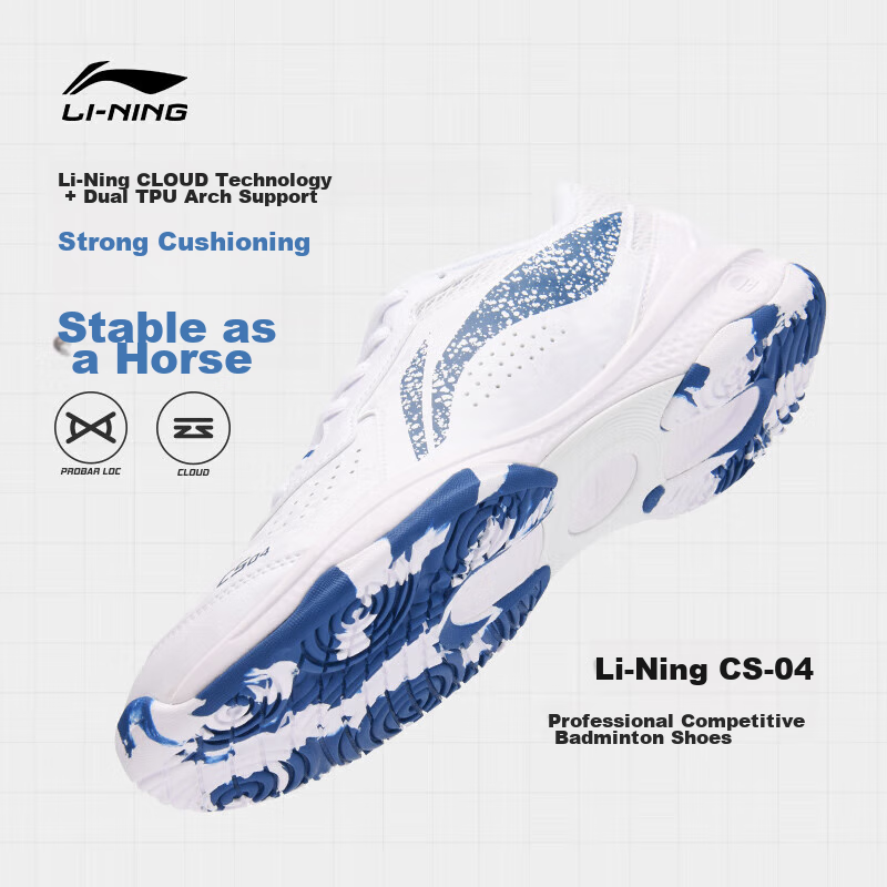 Li-Ning Badminton Shoes for Men And Women, Professional Sports Shoes, Non-Slip, Shock-Absorbing, Breathable, Comfortable, Quick-Start, Size 39