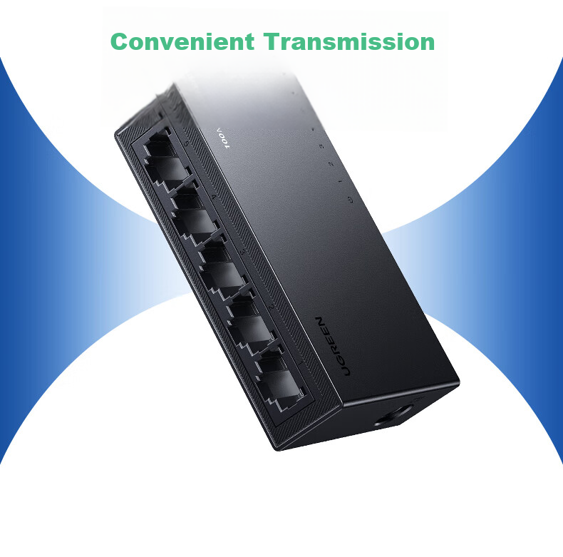 UGREEN 5-Port 100Mbps Switch, Home Dormitory Network Switch, 4-Port Surveillance Camera Network Cable Splitter Converter One-To Small HUB Splitter 35046 11