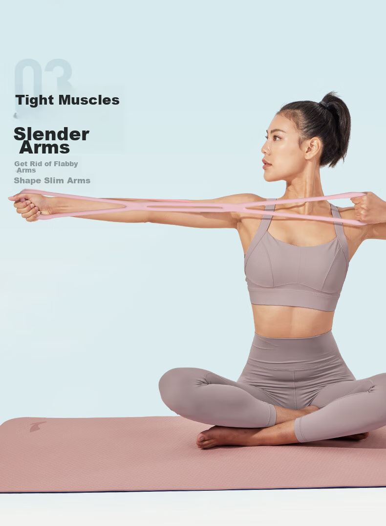 Li-Ning 8-Shaped Resistance Band, Back Opener, Eight-Character Elastic Band, Stretching Band, Back Strength Training, Women's Home Use, Blue 8