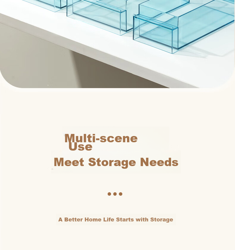 Deli Combination Drawer Storage Box, Dormitory Bedroom, Desktop Compartment Organizer Stackable, White, PK112 11