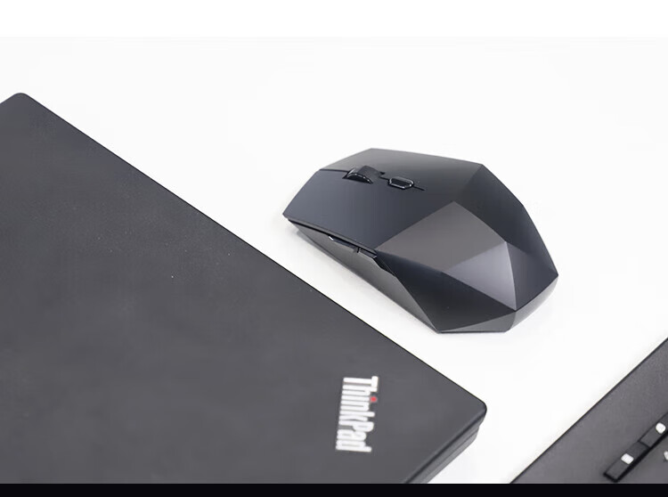 Lenovo Wireless Bluetooth Dual-Mode Rechargeable Mouse with Battery Indicator Pebble Shape Silent Click Lightweight Metal Business Portable Air Pro Storm Gray 7