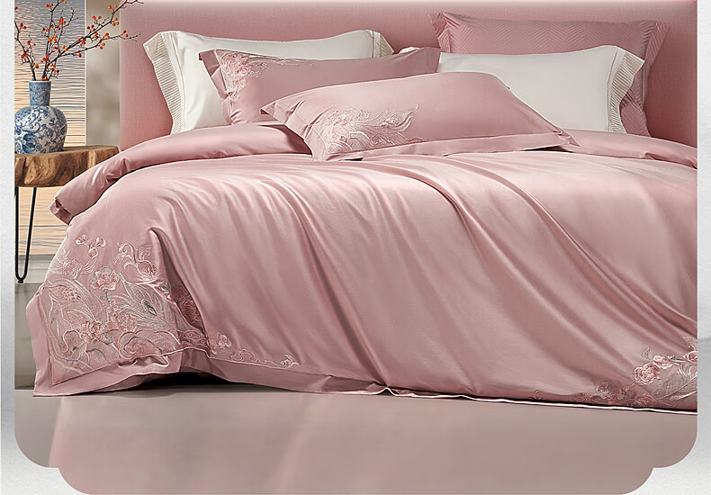 Bailisi Home Textile Four-Piece Set, 100-Count Long-Staple Cotton High-Count Sateen Bedding Set Including Bedsheet, Duvet Cover, And Quilt 2