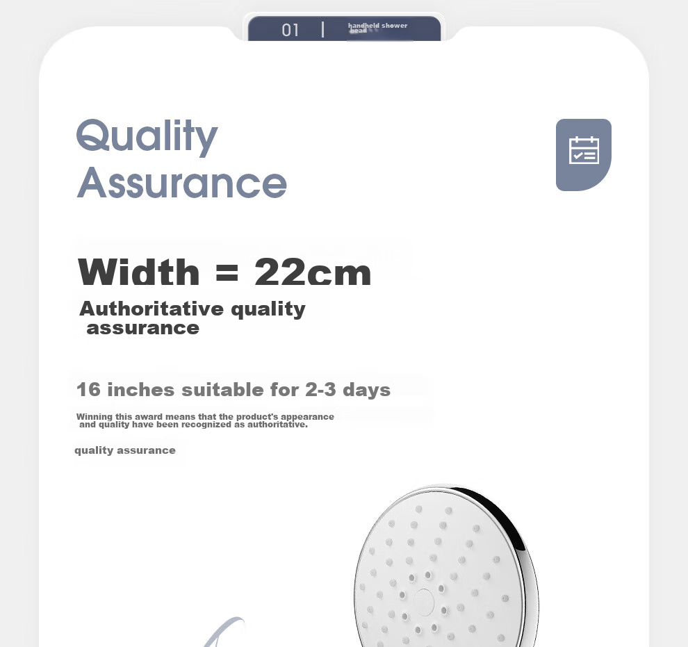 ARROW Simple Shower Head Wall-Mounted Silver Handheld Adjustable AE3263CP-P 6