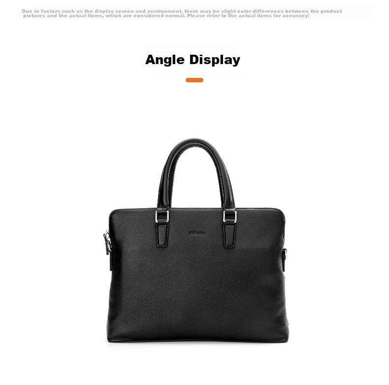 Aokang Men's Business Briefcase, Top-Grain Leather, Shoulder Crossbody Laptop Bag, Birthday Gift for Husband 12