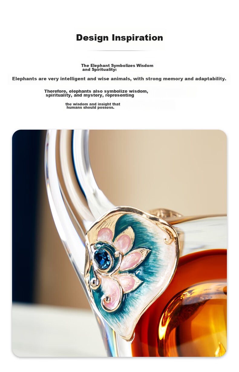 Nuoshiman High-End Enamel Colorful Elephant Figurines, Pair of Decorative Ornaments for Living Room, Entryway, TV Cabinet, Wedding And Housewarming Gifts 2