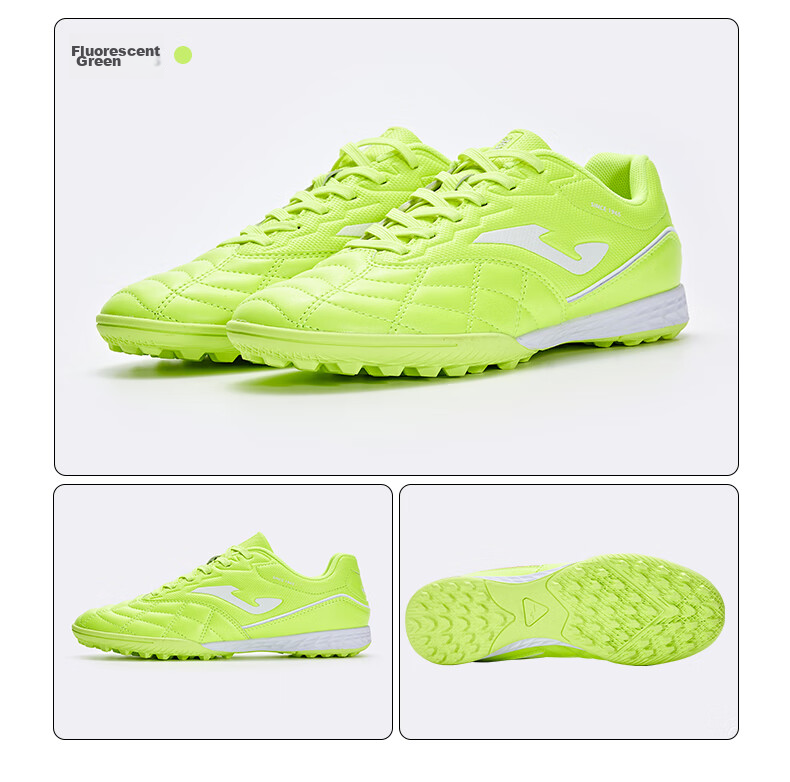 JOMA Soccer Shoes with Molded Studs for Adult And Youth, TF Non-Slip Wear-Resistant Professional Competition Football Training Shoes, Fluorescent Green, Size 42 17