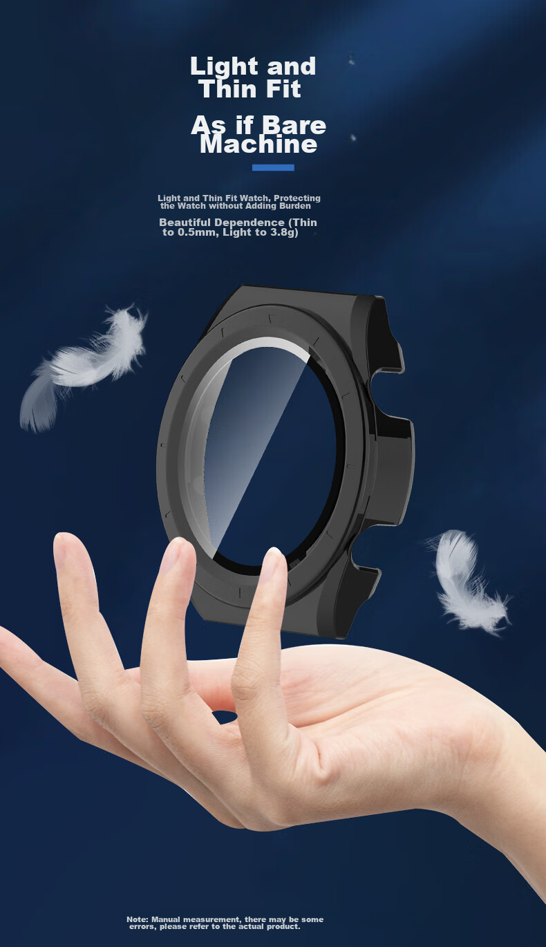 KMaxAI Full Protection Case for Xiaomi Blood Pressure Watch H1, Integrated Screen Protector And Protective Cover, Anti-Scratch Anti-Fingerprint Shockproof Hard Shell + Tempered Glass Film, Black 9