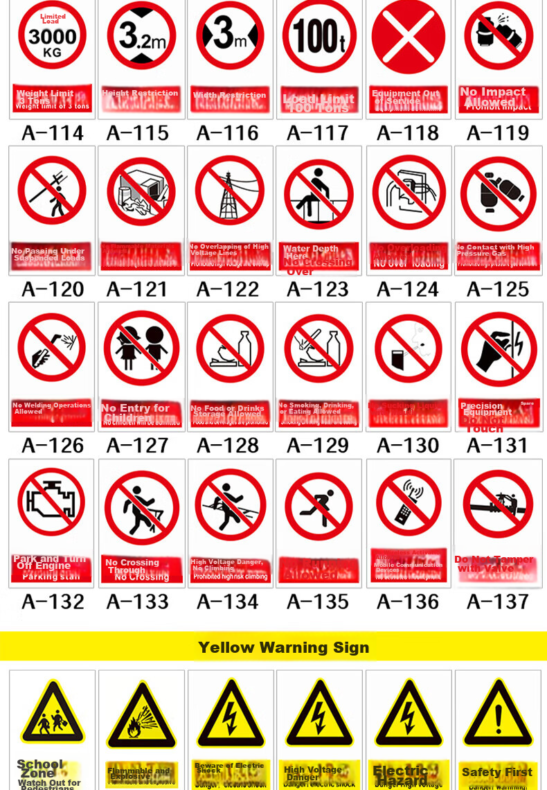 Aimohui Electrical Hazard Warning Stickers for Factory Workshop Safety Fire Electrical Distribution Box Slogan, 33*23.5cm, Pack of 5 7