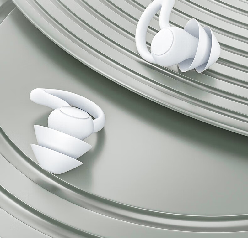 BWNK Noise-Cancelling Earplugs for Soundproofing, Dormitory Noise Reduction, Snoring Prevention, Travel Portable Washable Silicone Earplugs, Three-Layer Gray (2 Pairs) 8
