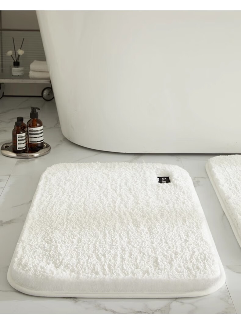 BULULOM Bath Mat, Bathroom Entrance Absorbent Mat, Antibacterial Non-Slip Foot Mat, Bathroom Home Use, High-End Luxury Style, 40X60CM 23