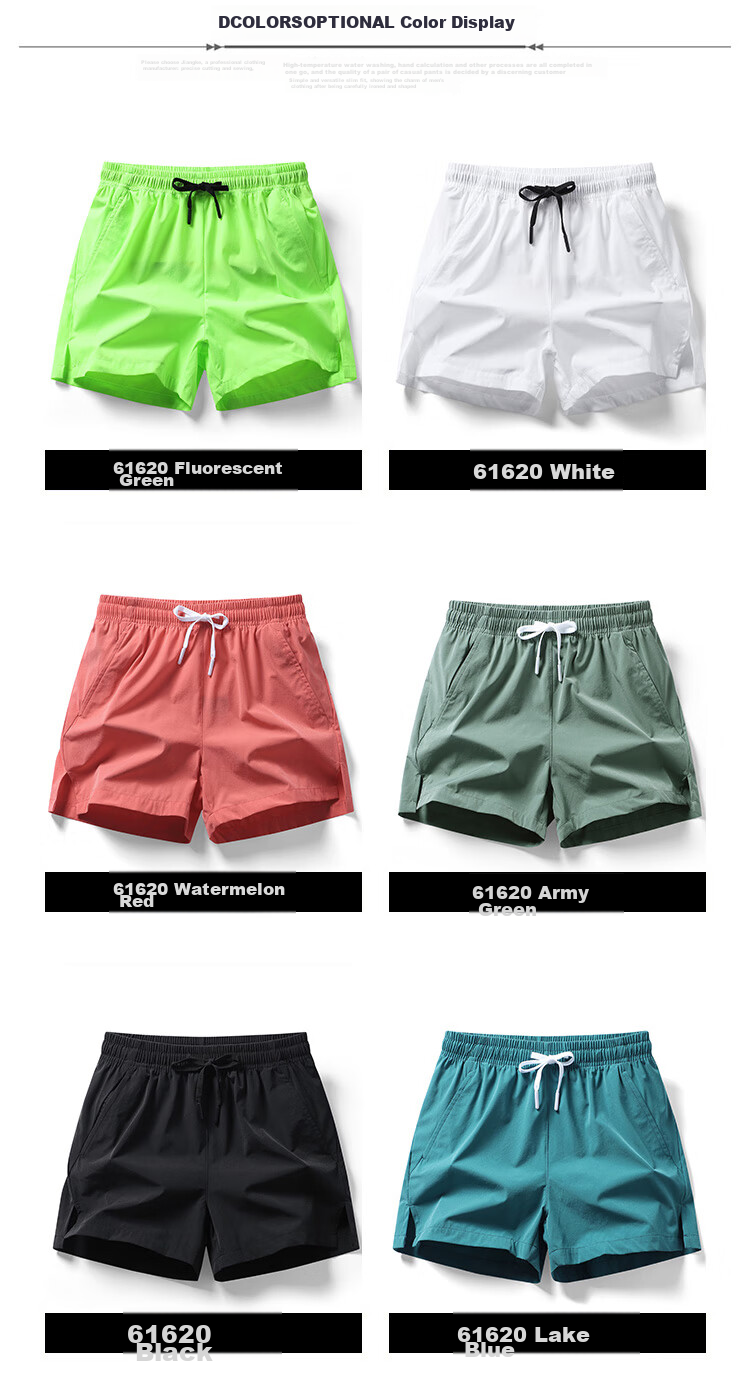 NASA GOOD Men's Shorts, Summer Solid Color Versatile Trendy Sports Thin Breathable Elastic Loose Five-Point Pants, Black 5XL 28