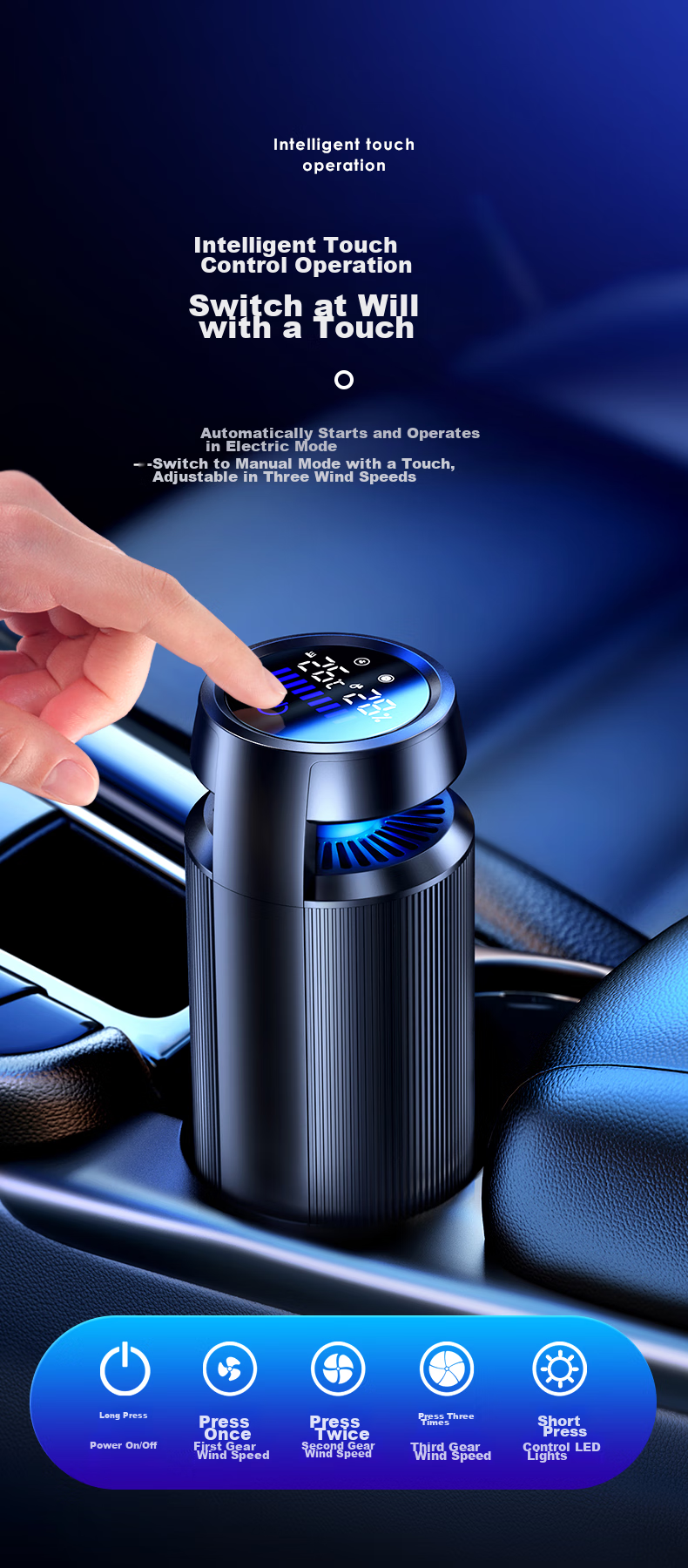 BIAZE Car Air Purifier SU7 Xiaomi New Car Interior Air Purifier for Eliminating Bacteria, Formaldehyde, PM2.5, Odors, And Smoke, for Car And Home Use 7
