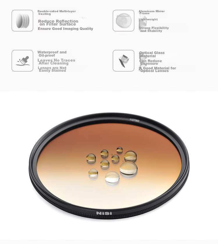 NiSi Gradient Filter GND16 (1.2), 62mm Filter, 4-Stop Circular Soft Gradient Filter, DSLR And Mirrorless Camera Protective Filter, Suitable for Canon, Nikon, Sony, And Fuji Cameras 3
