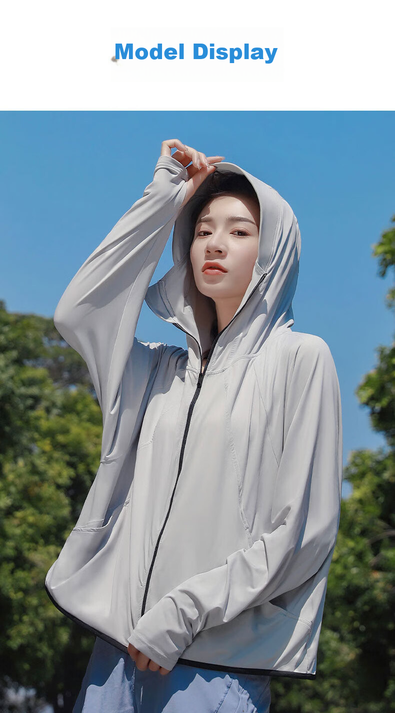 TECTOP Women's Breathable Long Outdoor Windbreaker 56PF, Moon Blue, Size S 7