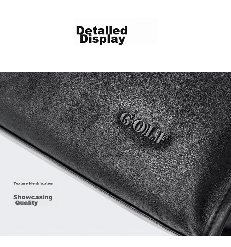 GOLF Business Briefcase, Men's Top-Grain Leather Handbag, 15-Inch Laptop Bag, Briefcase, Gift for Boyfriend Or Father 27