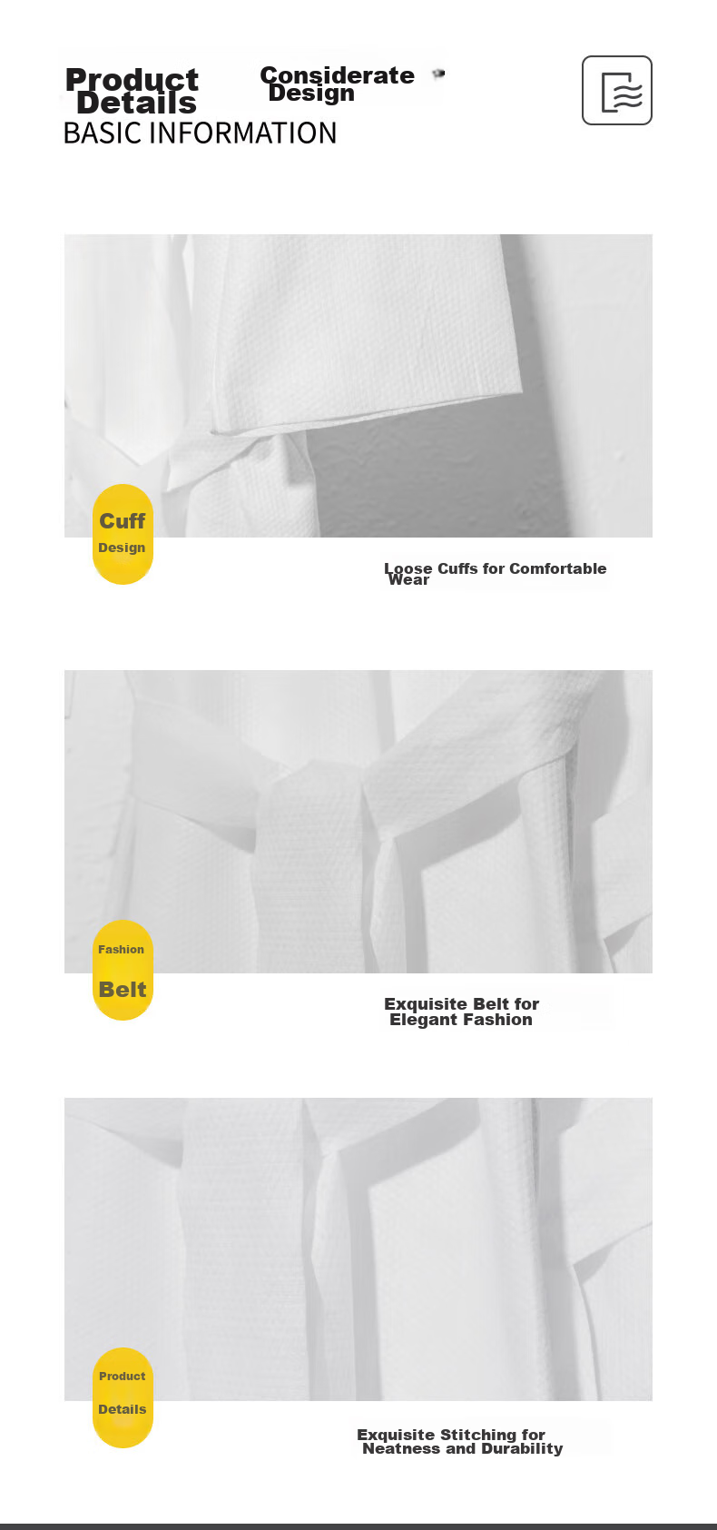 JOYTOUR Disposable Bathrobe Cotton Washless Pajamas Unisex Travel Hotel Sauna Steam Bath Essential for Men And Wome 4