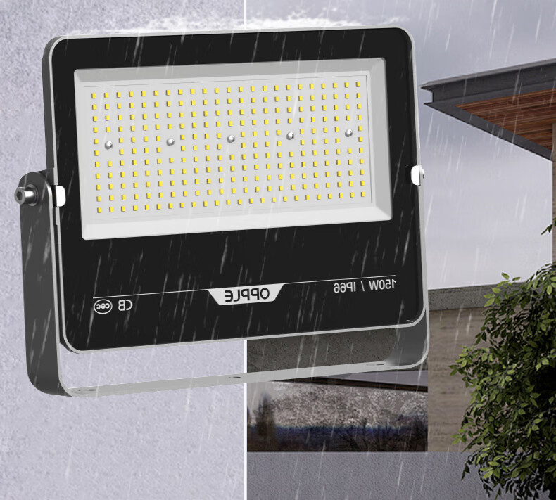 OPPLE LED Floodlight 100W Super Bright Outdoor Waterproof Light Smart OTP Over-temperature Protection Stadium Outdoor Advertising Concert with Installation Bracket 1